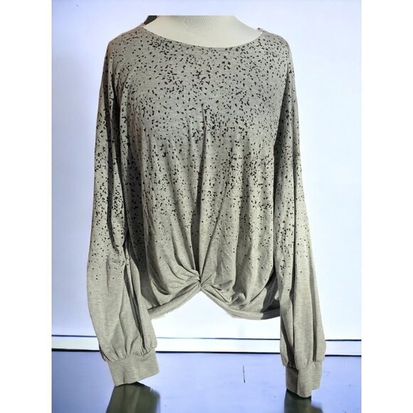 Karen Kane Tops - Karen Kane night lights tunic twist tie front top long sleeve gray NEW Large